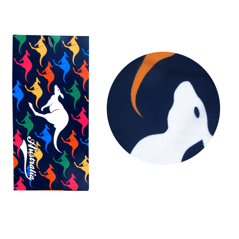 Jumping Kangaroos Printed microfibre Beach Towel 75 × 152 cm