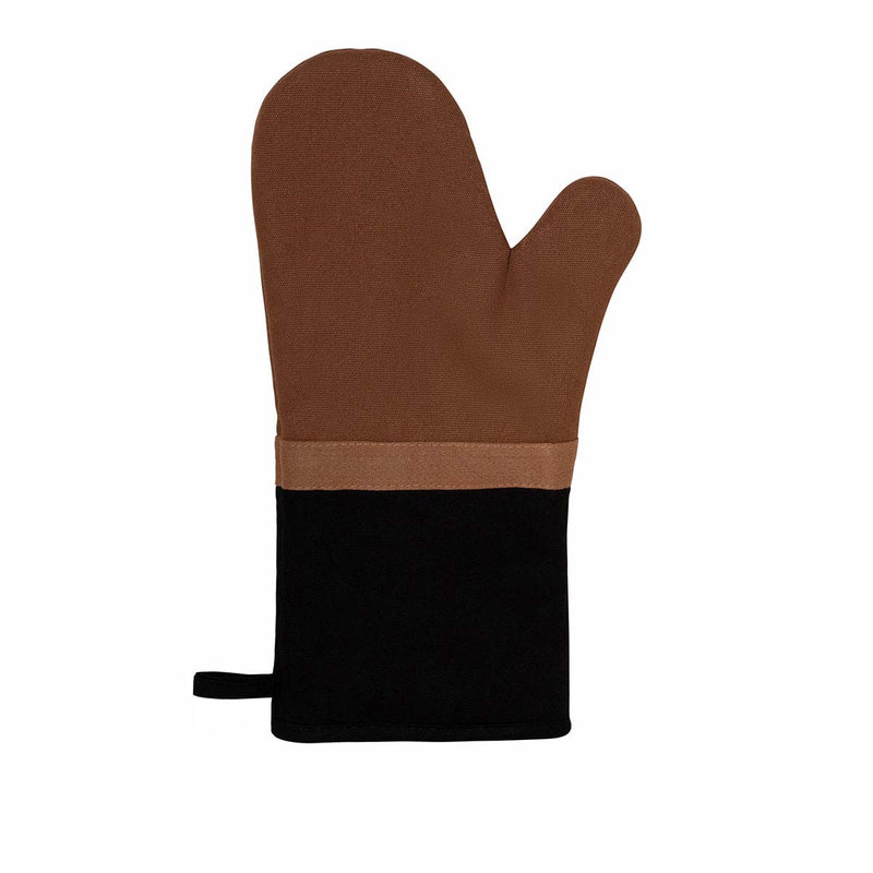 J Elliot Home Selby Cotton Oven Mitt 34 × 15 cm Ginger & Black