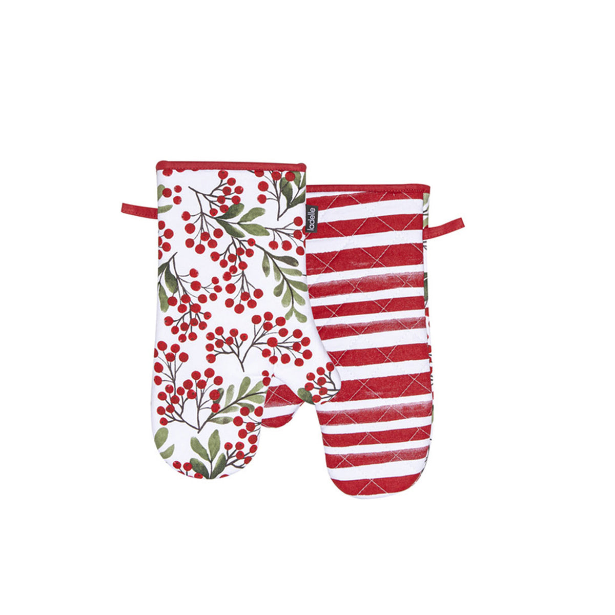 Ladelle Berry Berry Christmas Set of 2 Oven Mitts 18 × 33 cm
