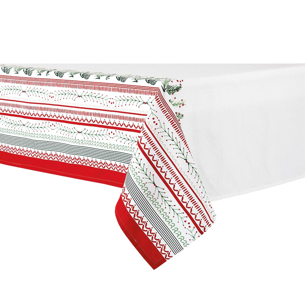 Ladelle Wonderful Christmas Xmas Festival Cotton Tablecloth Oblong 10 Seater 150 × 265 cm