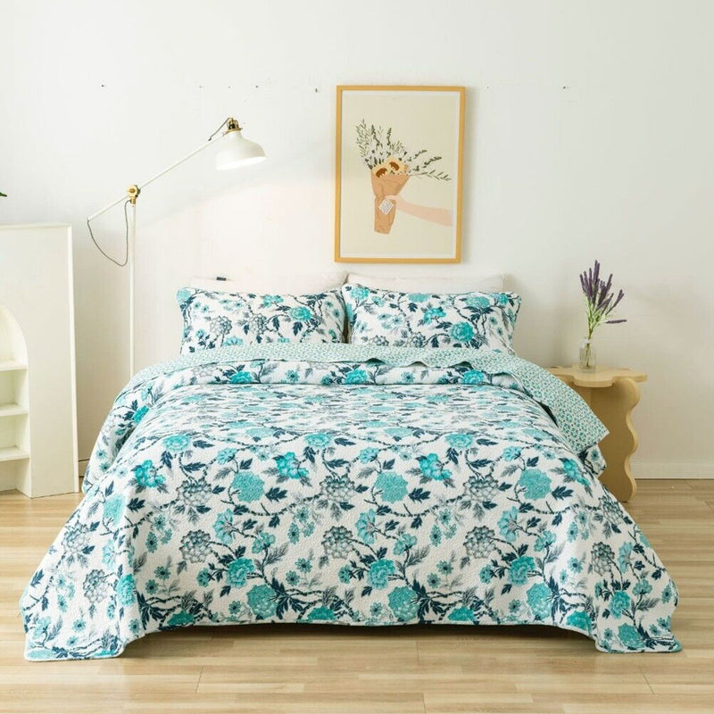 100% Cotton Lightly Quilted Coverlet Set Delta Queen 230 × 250 cm