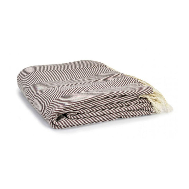 Herringbone Acrylic Throw Heather