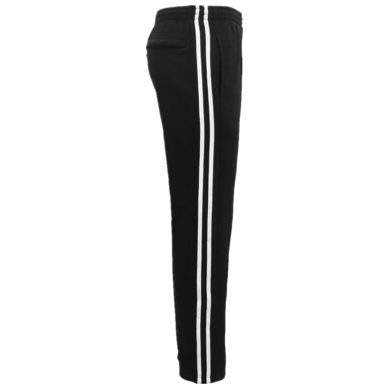 Men’s Fleece Trackpants with Back Zip Pocket – Black, L