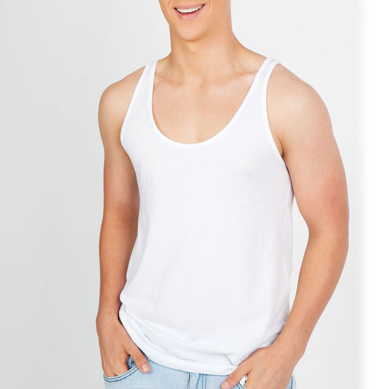 Men's Merino Wool Blend Thermal Singlet – Beige, Size S