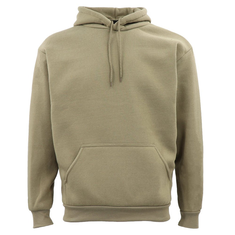 Adult Unisex Plain Pullover Fleece Hoodie – Light Olive, XL