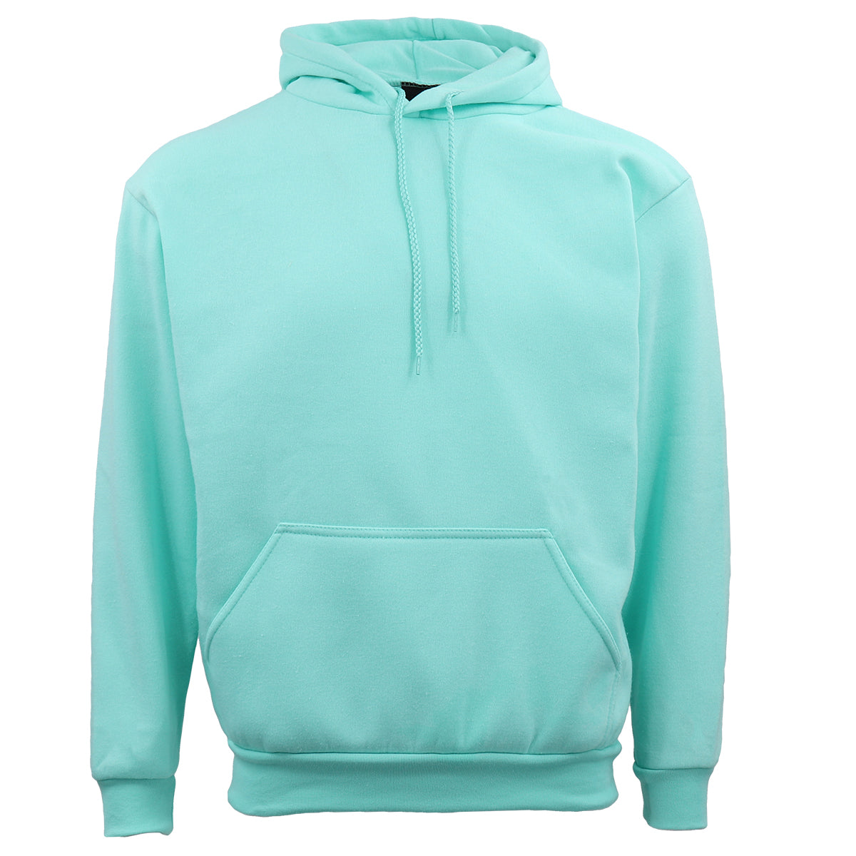 Adult Unisex Plain Pullover Fleece Hoodie – Mint, 2XL
