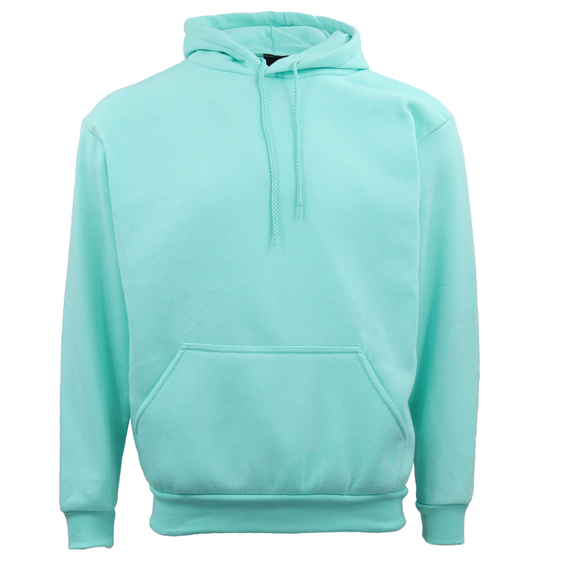Adult Unisex Plain Pullover Fleece Hoodie – Mint, 2XL