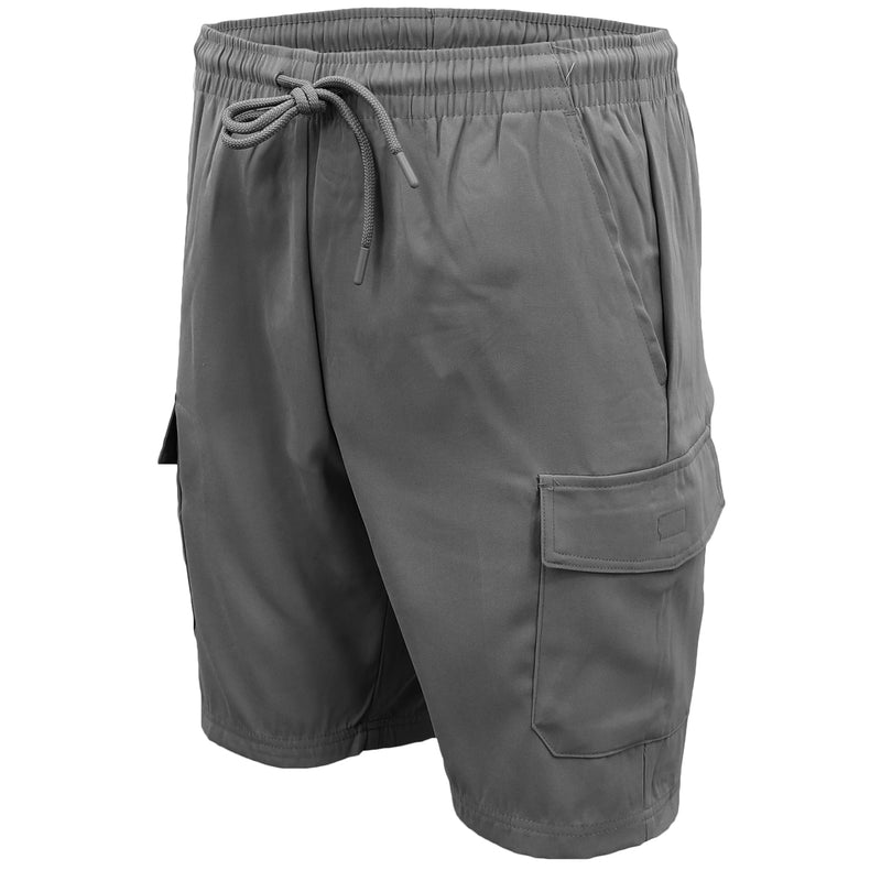 Men’s Cargo Shorts with Drawstring Waist – Charcoal, XL