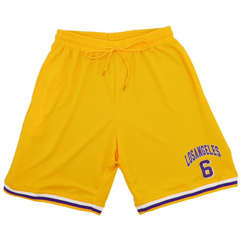 Men’s Basketball Shorts – Yellow - Los Angeles 6, L