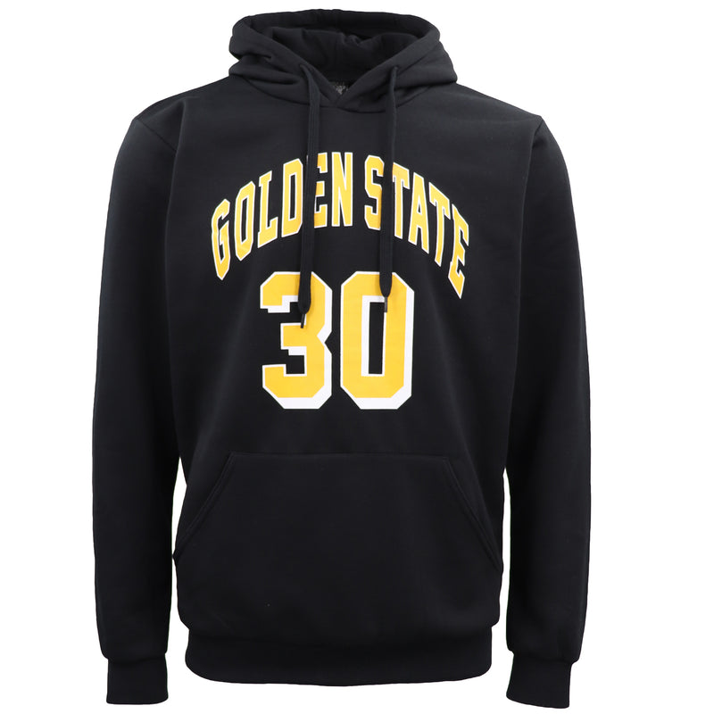 Adult Printed Fleece Pullover Hoodie – Black - Golden State 30, 2XL