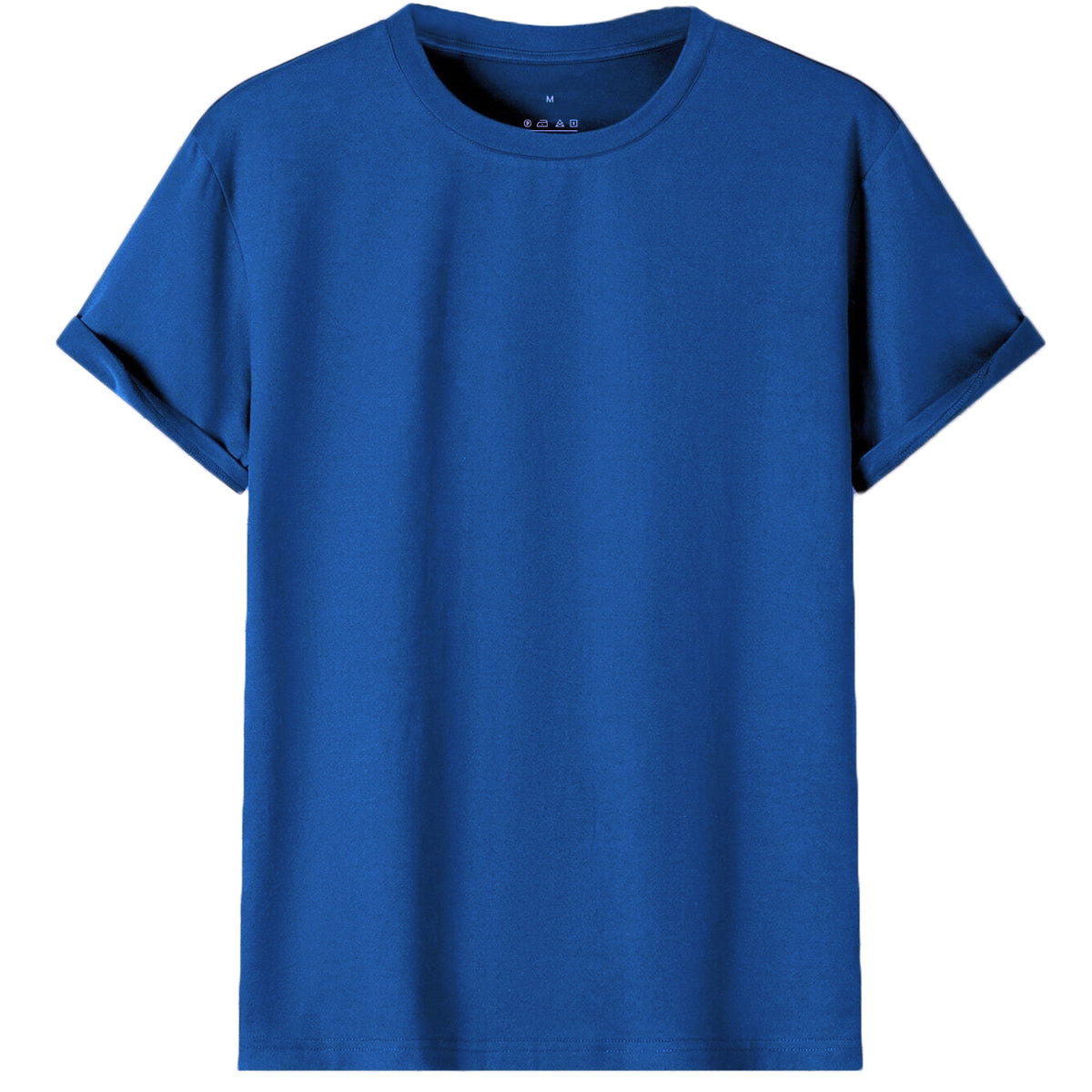 Adult Unisex Plain Cotton Crew-Neck T-Shirt – Royal Blue, XL