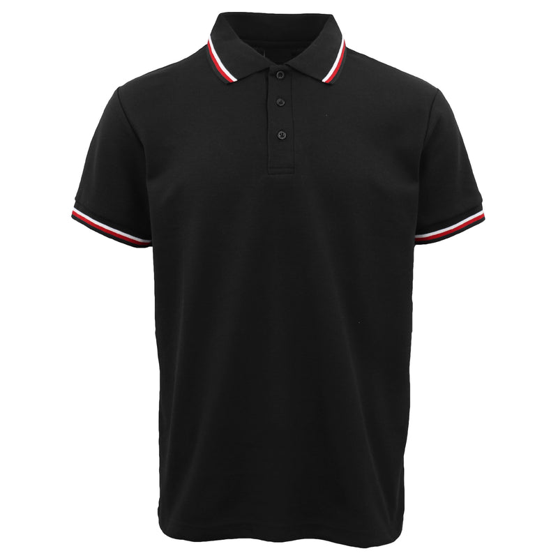 Adult Unisex Cotton-Blend Polo Shirt – Black, XL