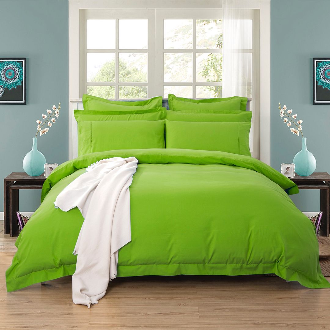 Tailored Green Quilt Cover Set – King