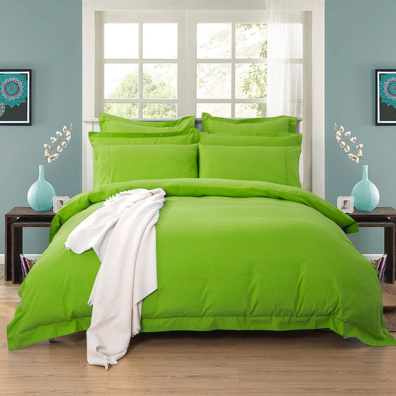 Tailored Green Quilt Cover Set – King