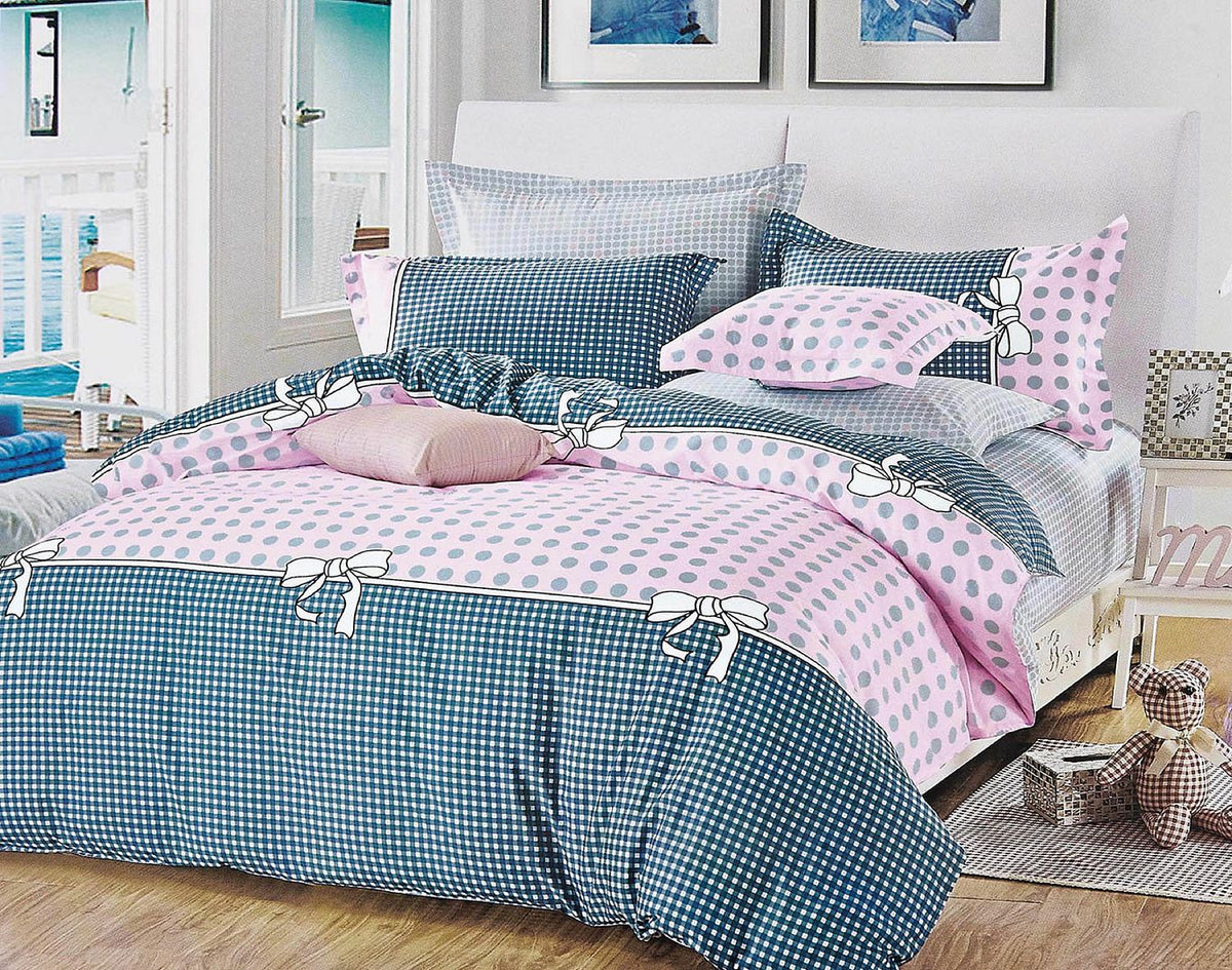 Pink Dots Quilt/Duvet Quilt Cover Set – King