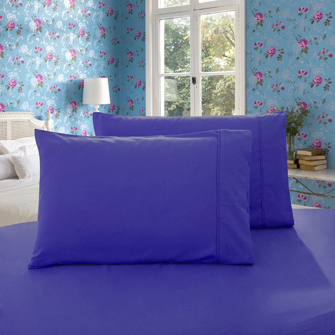 Microfibre Standard Pillowcases, 2-Pack – Royal Blue