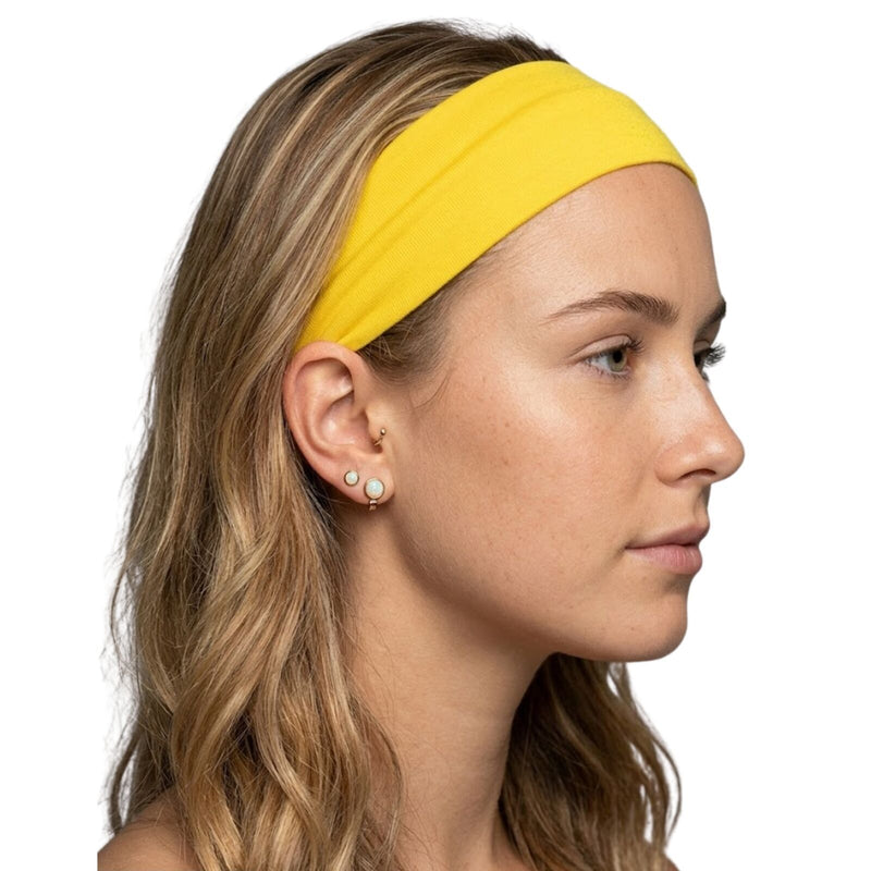 BR Sports Stretch Sports Headband – Yellow