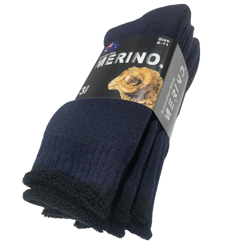 BR Apparel Men's Socks – Navy Blue, Size 11-14, 3 Pairs