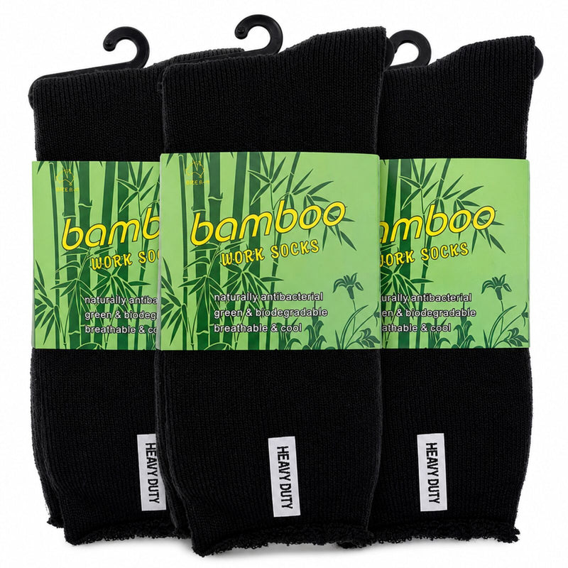 BR Apparel Men's Socks – Black, Size 6-11, 3 Pairs