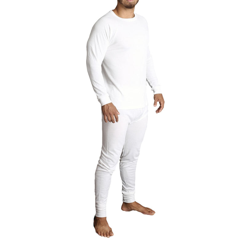 BR Apparel Men's Thermal Top and Long Johns Set – Beige, Size M