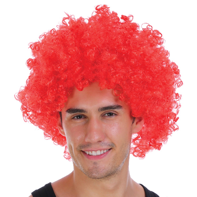 BR Costumes Curly Afro Costume Wig – Red