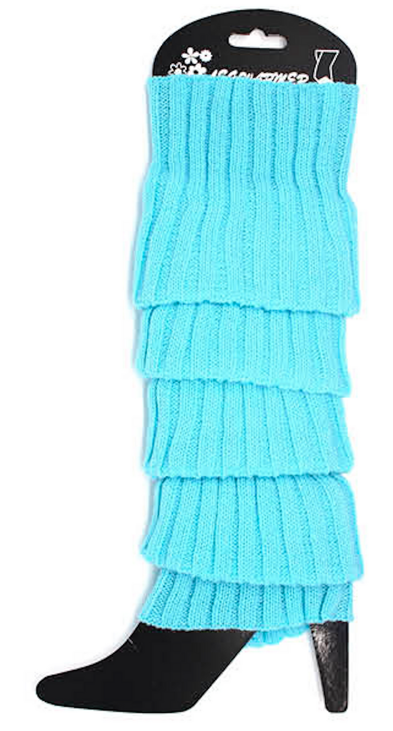 BR Costumes Knitted Leg Warmers – Sky Blue