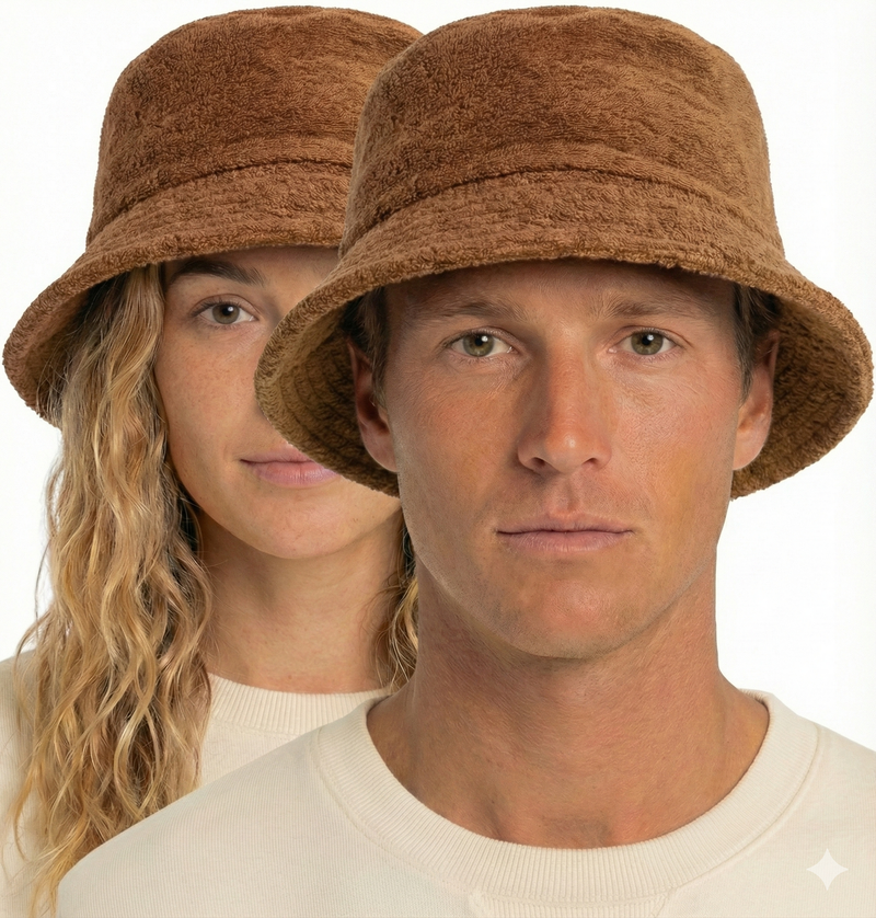 BR Apparel Unisex Bucket Hat – Tan Brown, Size Large