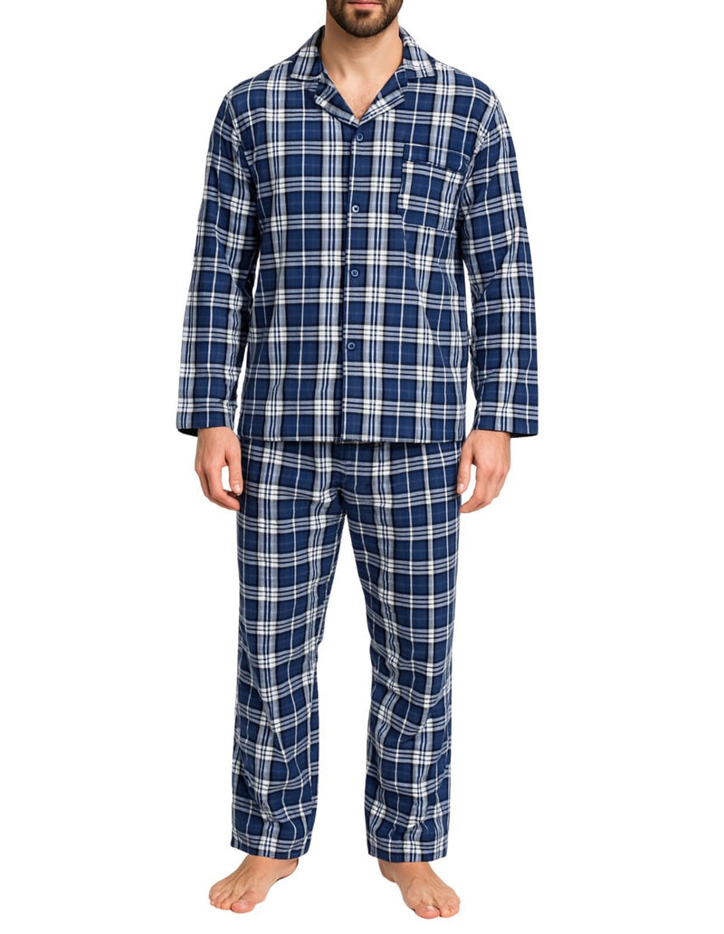 Jacksmith Men's Pyjama Set – Blue Check, Size M