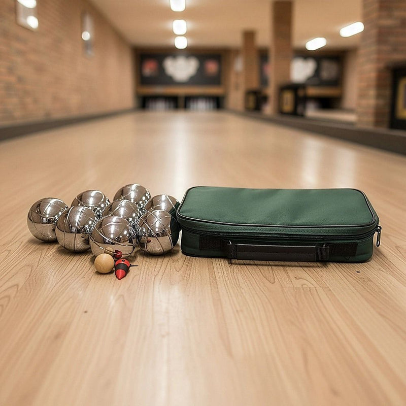 Deluxe Boules Bocce 8 Alloy Ball Set