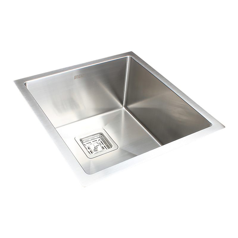 430x455mm Handmade 1.5mm Stainless Steel Kitchen Sink with Waste and Grid