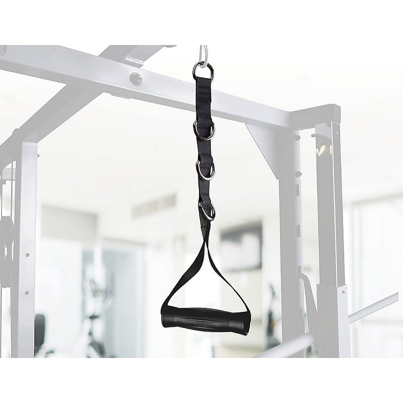 2x Adjustable Nylon Cable Handles – Home Gym Attachment for Strength Training