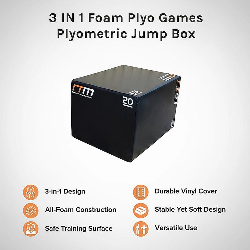 3 IN 1 Foam Plyo Games Plyometric Jump Box
