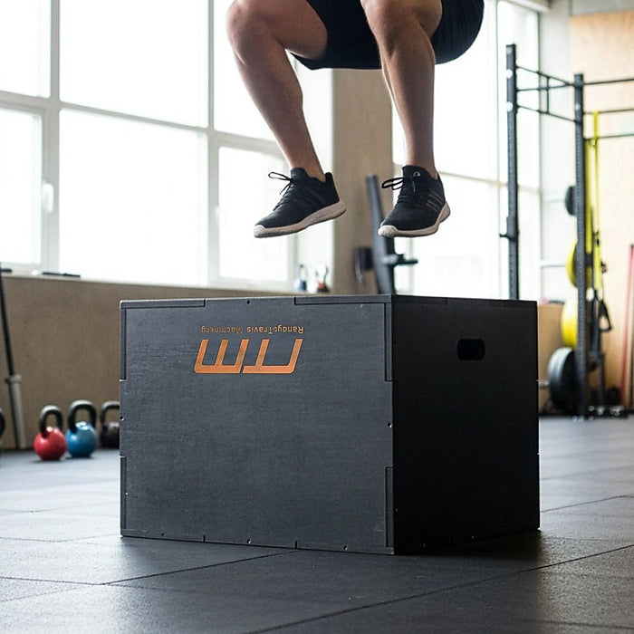 3 IN 1 Black Wood Plyo Games Plyometric Jump Box