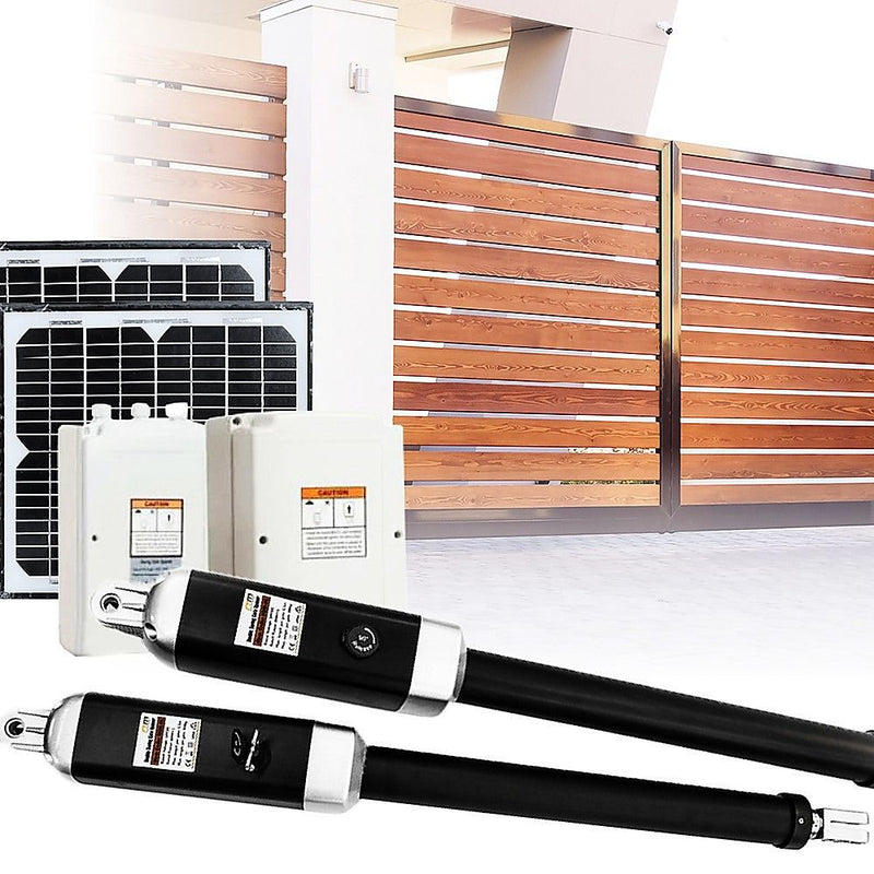 Double-Swing Gate Opener with 20w Solar Kit – 24V DC System, 500kg per Gate