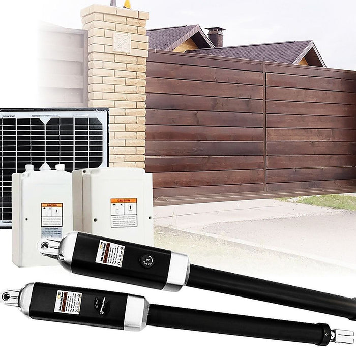 Double-Swing Gate Opener with 10w Solar Kit – 24V DC System, 500kg per Gate