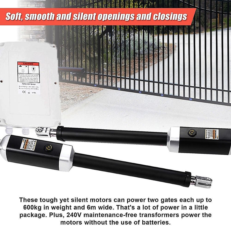 Double Swing Gate Opener – 1200kg Remote Kit Standard