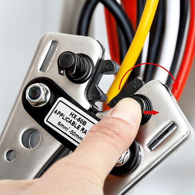 6-50 mm2 Wire Crimper Cable Crimp Electric Tube Crimping Hand Tool Battery Lug