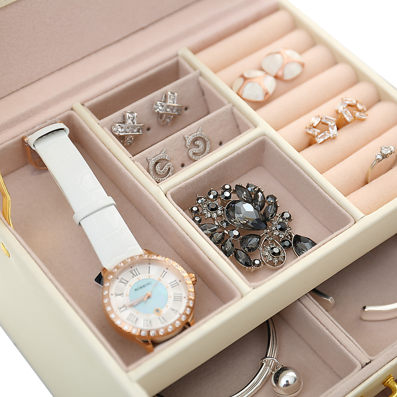 Jewellery Storage Box Girls Ring Necklace Display Organiser Case For Neat Accessory Storage