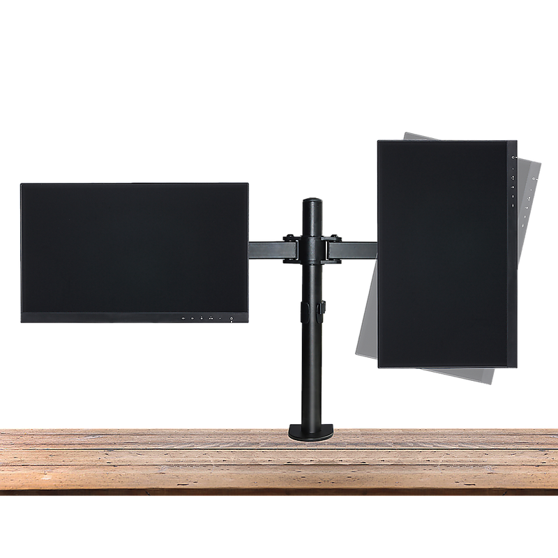 Dual LCD Monitor Desk Mount Stand Adjustable Fits 2 Screens Up To 27"