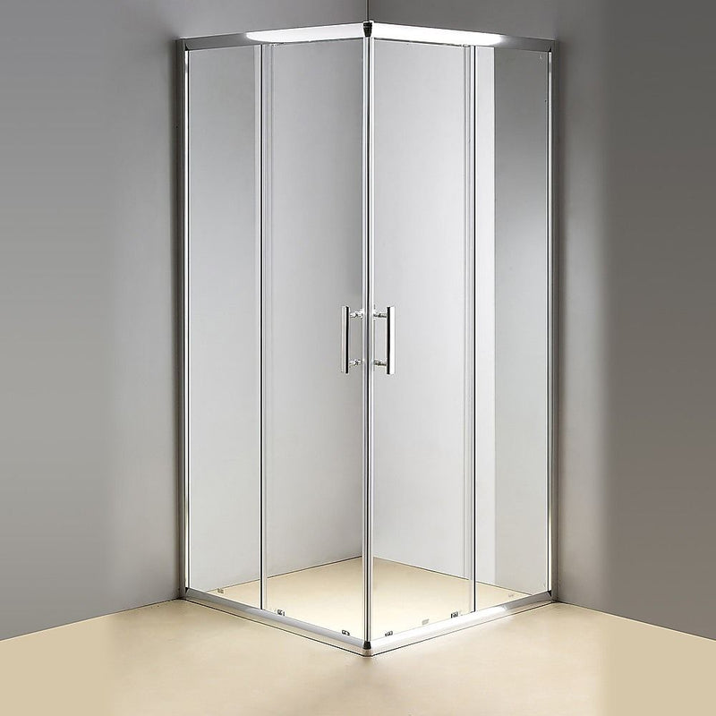 Della Francesca Nano-Coated Double-Sliding Shower Screen – 900 × 900 mm, Chrome Hardware