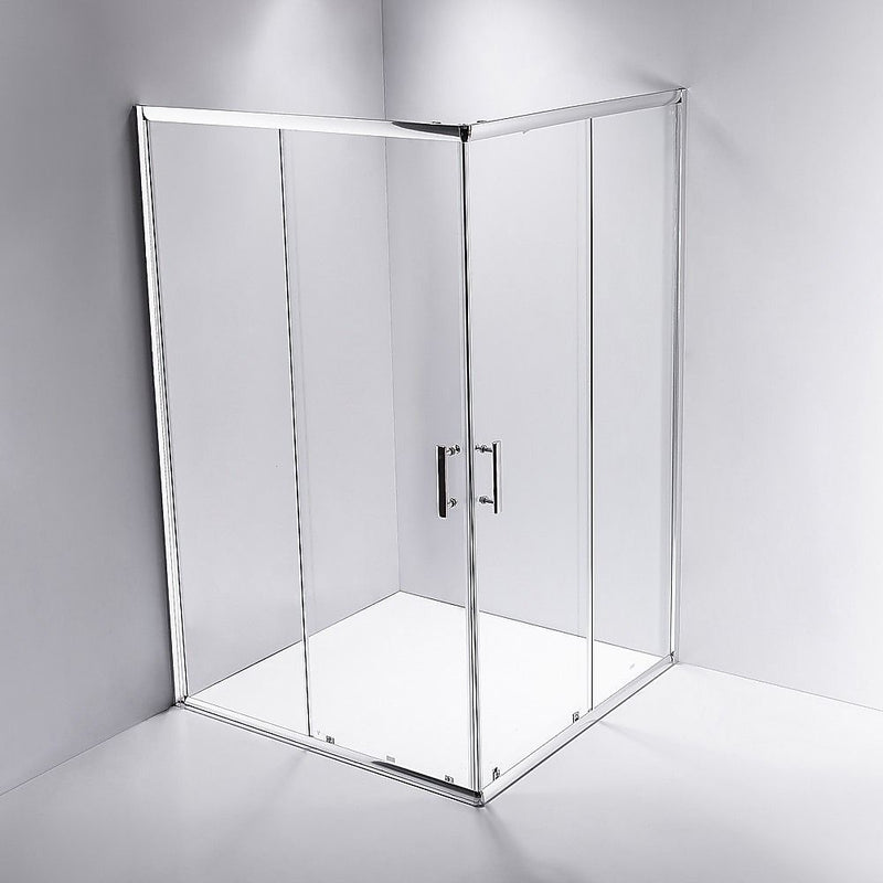 Della Francesca Nano-Coated Double-Sliding Shower Screen – 1200 × 800 mm, Chrome Hardware