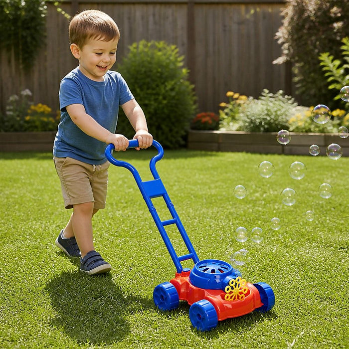 Kids Bubble Lawnmower Bubbles Machine Blower Outdoor Garden Party Toddler Toy