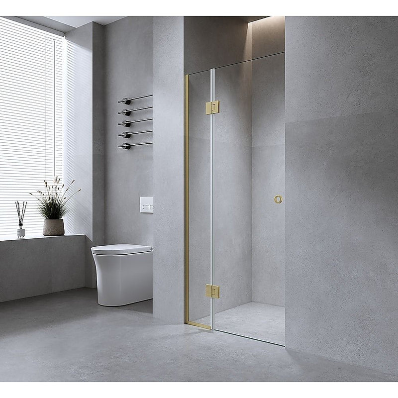 Della Francesca 120 cm Wall-to-Wall Shower Screen – Chrome, Round Handle
