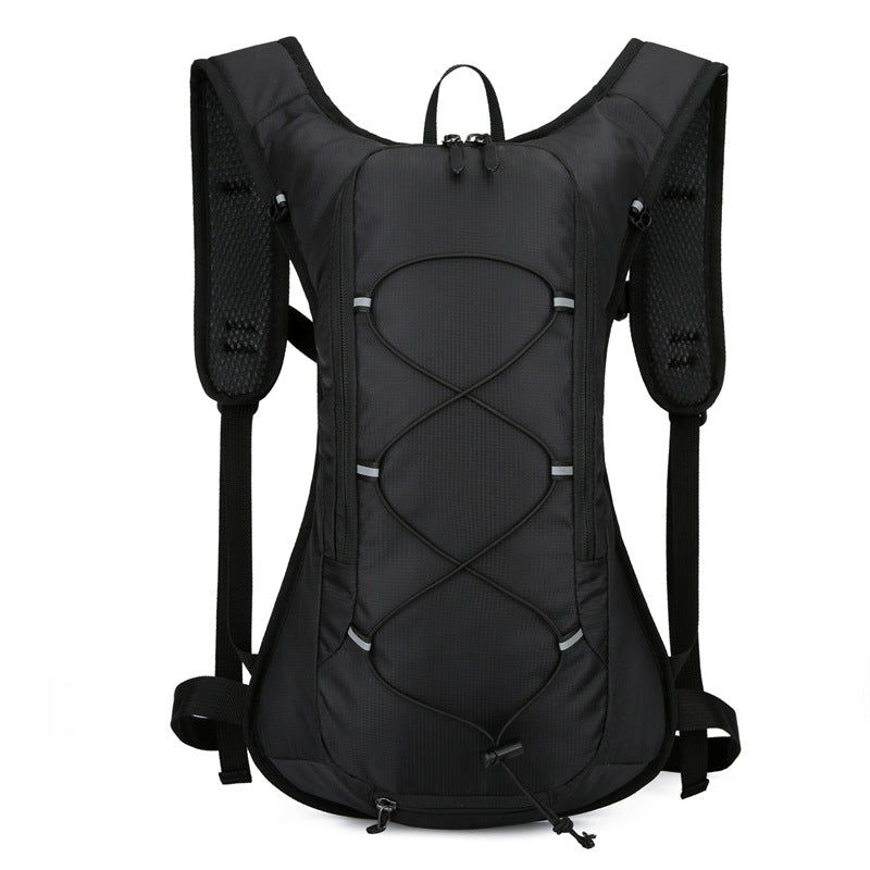Black Outdoor Sports Backpack for Running, Hiking, and Cycling - Lightweight and （The product does not include a kettle）
