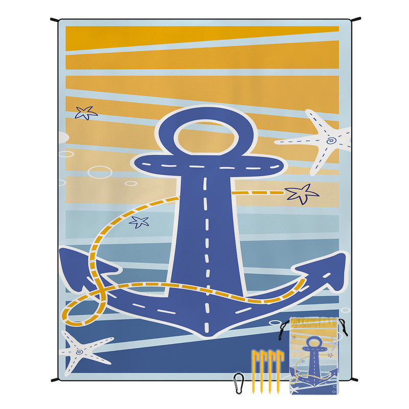 Beach and Picnic Mat – Style STD-001-3 Blue And Yellow