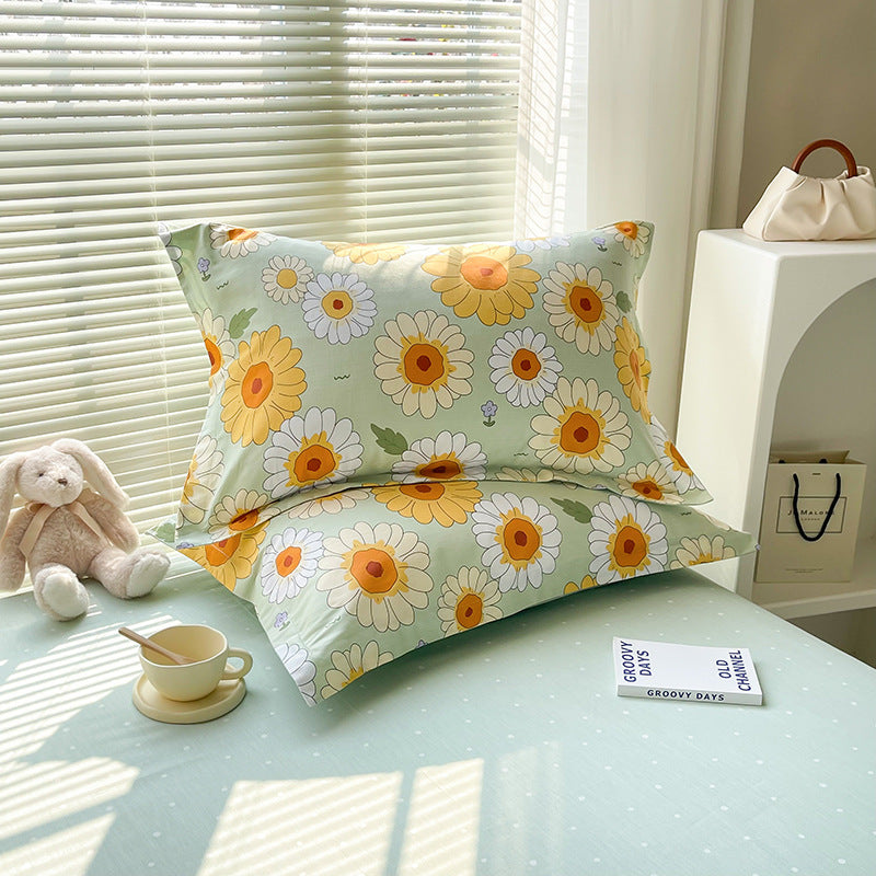 light And Elegant Fragrance 100% Cotton Pillowcase Set (Pack of 2) - Breathable Standard Size 48 × 74 cm Pure Cotton Pillow Covers
