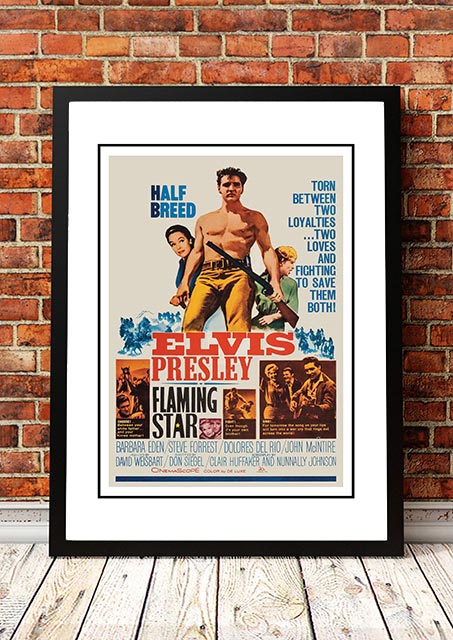 Elvis 'Flaming Star' Movie Poster – Framed A2 Print