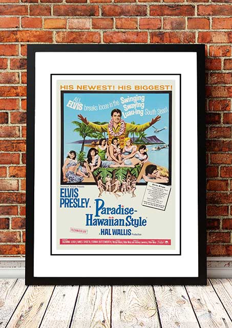 Elvis 'Paradise, Hawaiian Style' Movie Poster – Framed A4 Print