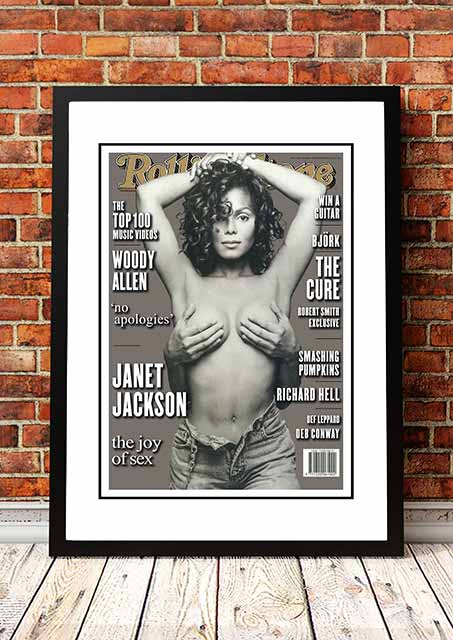 Janet Jackson' Rolling Stone Magazine Cover – Framed A2 Print