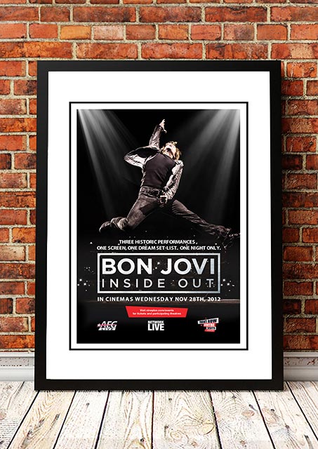 Bon Jovi ‘Inside Out’ Movie Poster 2012 – Framed A2 Print